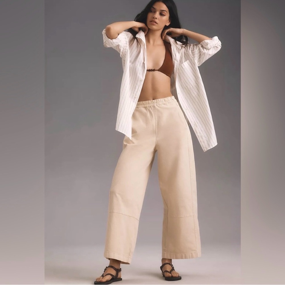 Pilcro The Izzie Pull-On Barrel Pants